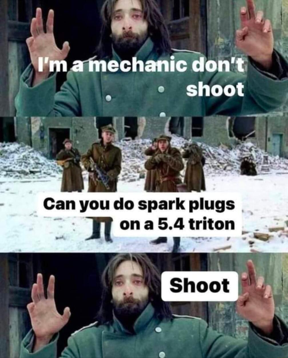o Tl Im afmechanic dont shoot Can you do spark plugs onab54 triton _ wond