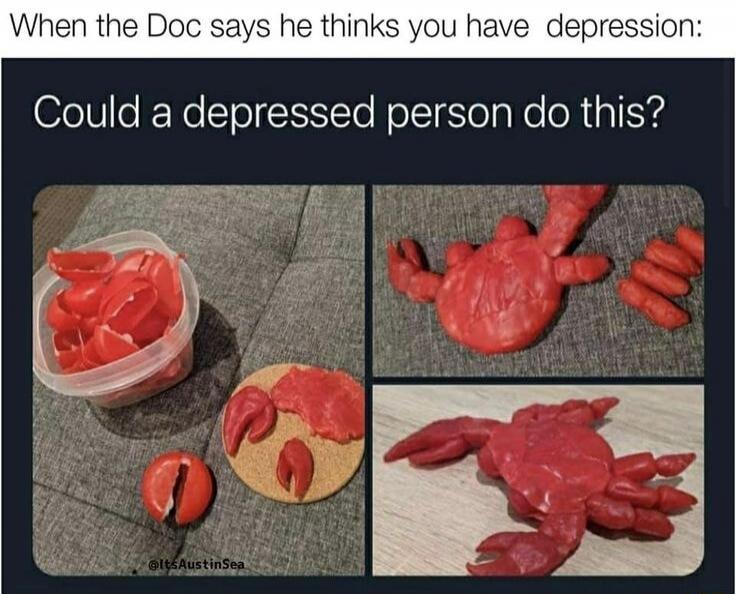 When the Doc says he thinks you have depression: Could a depressed person do this?