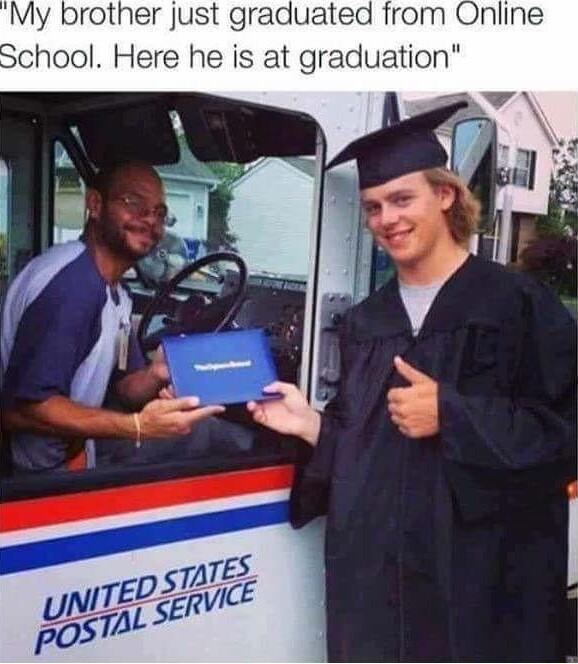 r just graduated from Online ore he is at graduation