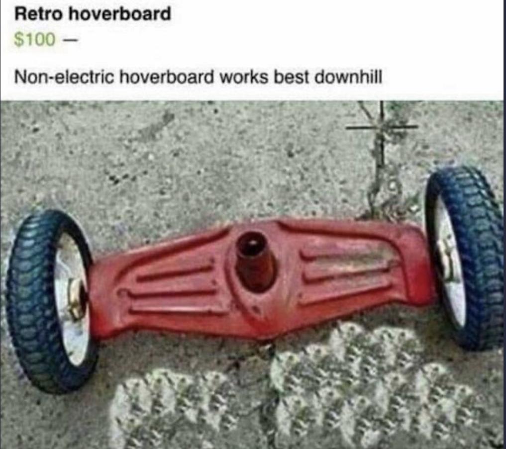 Retro hoverboard Non electric hoverboard works best downhill