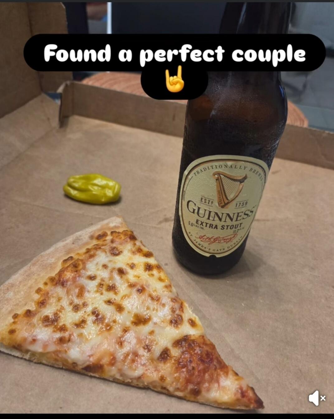Found a perfect couple
🍺 Guinness Extra Stout