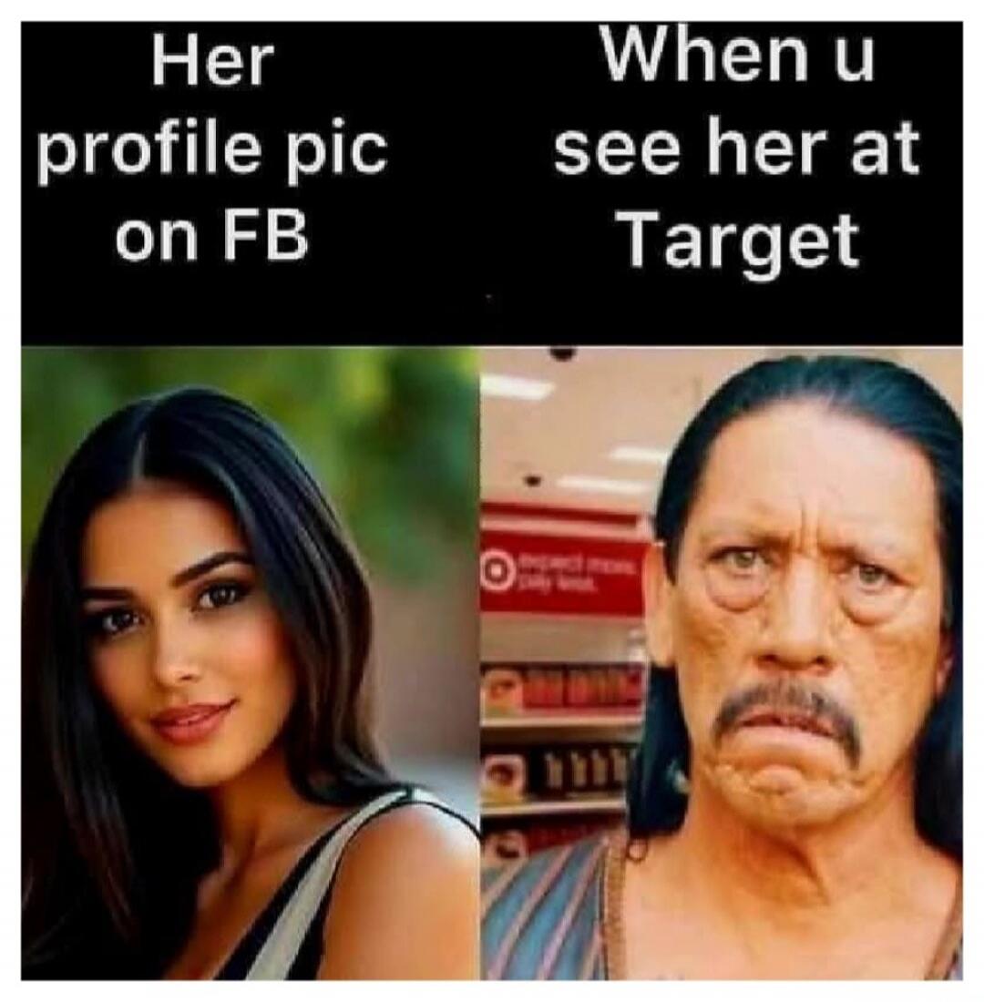 Her profile pic on FB When u see her at Target