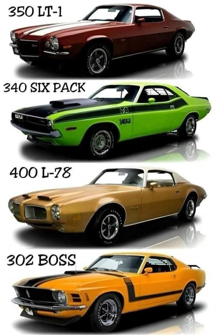 350 LT-1 340 SIX PACK 400 L-78 302 BOSS