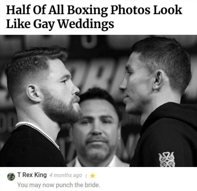 Half Of All Boxing Photos Look Like Gay Weddings y 4 T Rex King