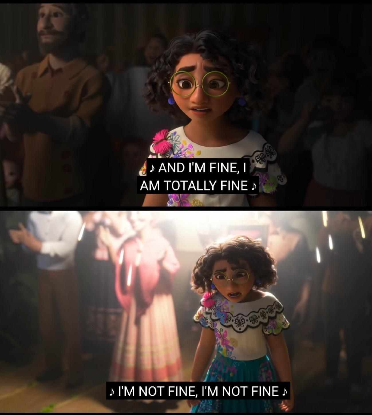 4 AND IMFINE AM TOTALLY FINE R e M NOT FINE IM NOT FINE 5 Posted in rEncanto by ukarenfelicia reddit