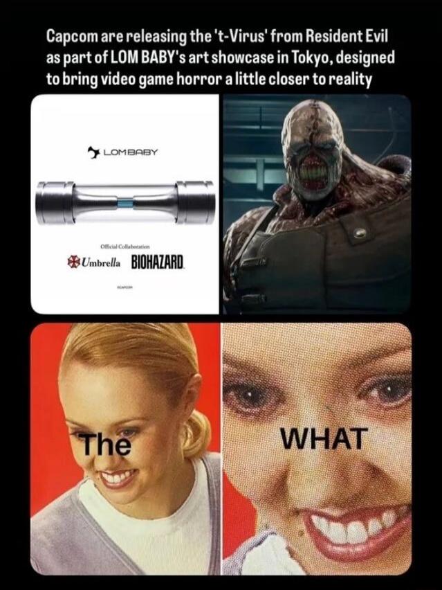 Capcom are releasing the 't-Virus' from Resident Evil as part of LOM BABY's art showcase in Tokyo, designed to bring video game horror a little closer to reality. LOMBABY. Official Collaboration. Umbrella BIOHAZARD. The WHAT.