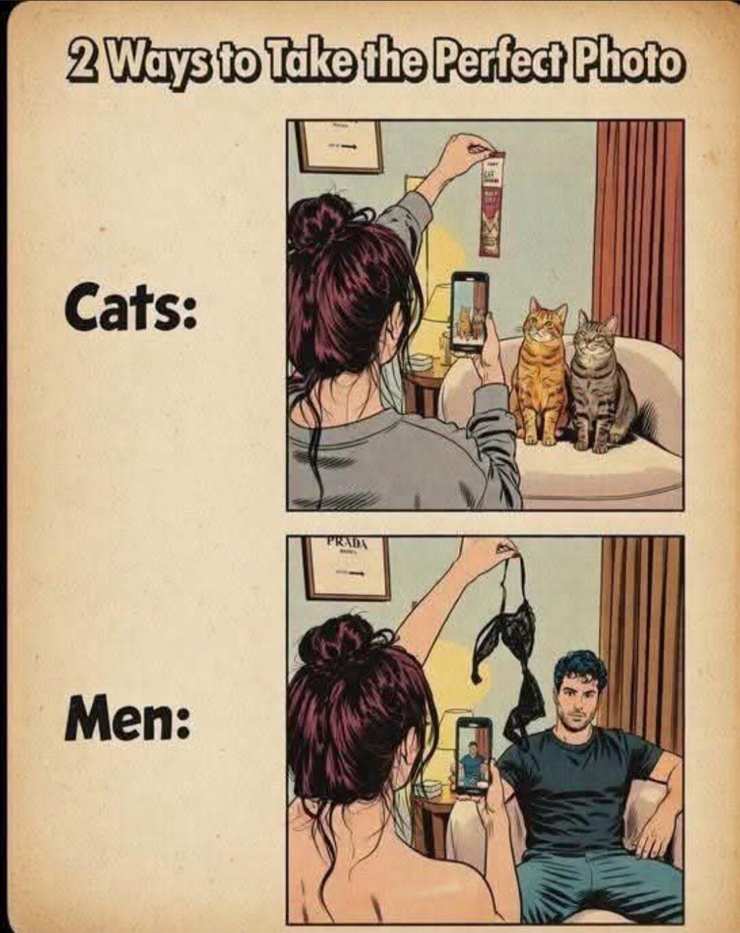 2 Ways to Take the Perfect Photo Cats: Men: PRADA