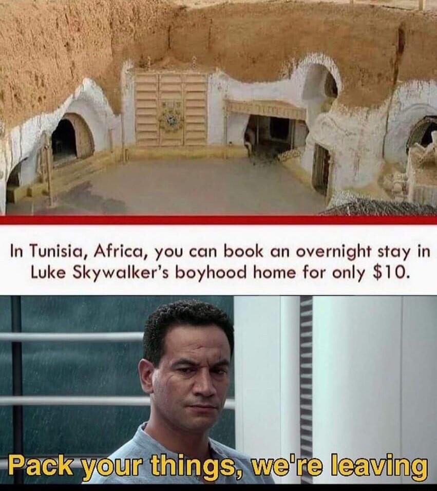 In Tunisia Africa you can book an overnight stay in Luke Skywalkers boyhood home for only 10 T e 970