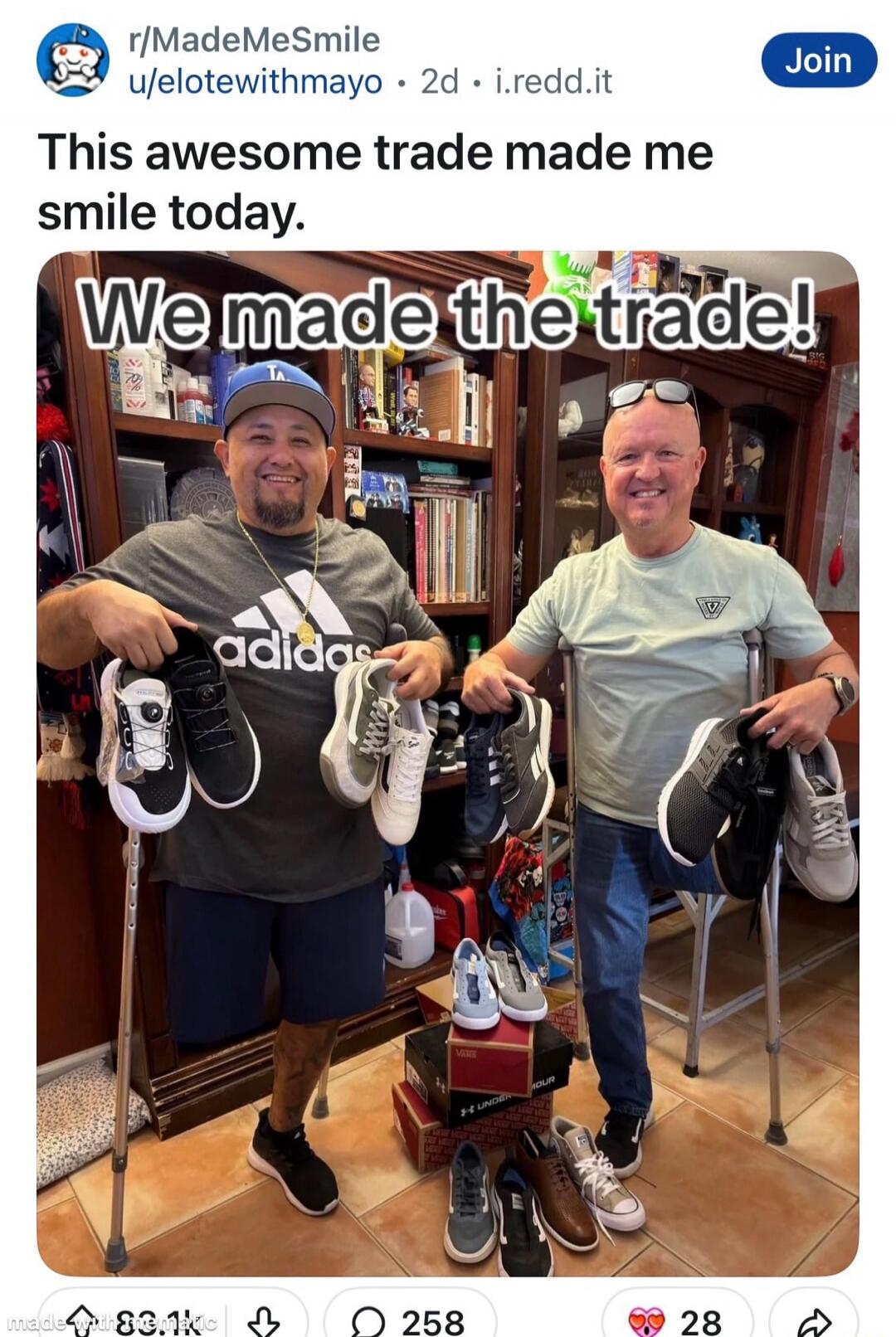 This awesome trade made me smile today.
We made the trade!