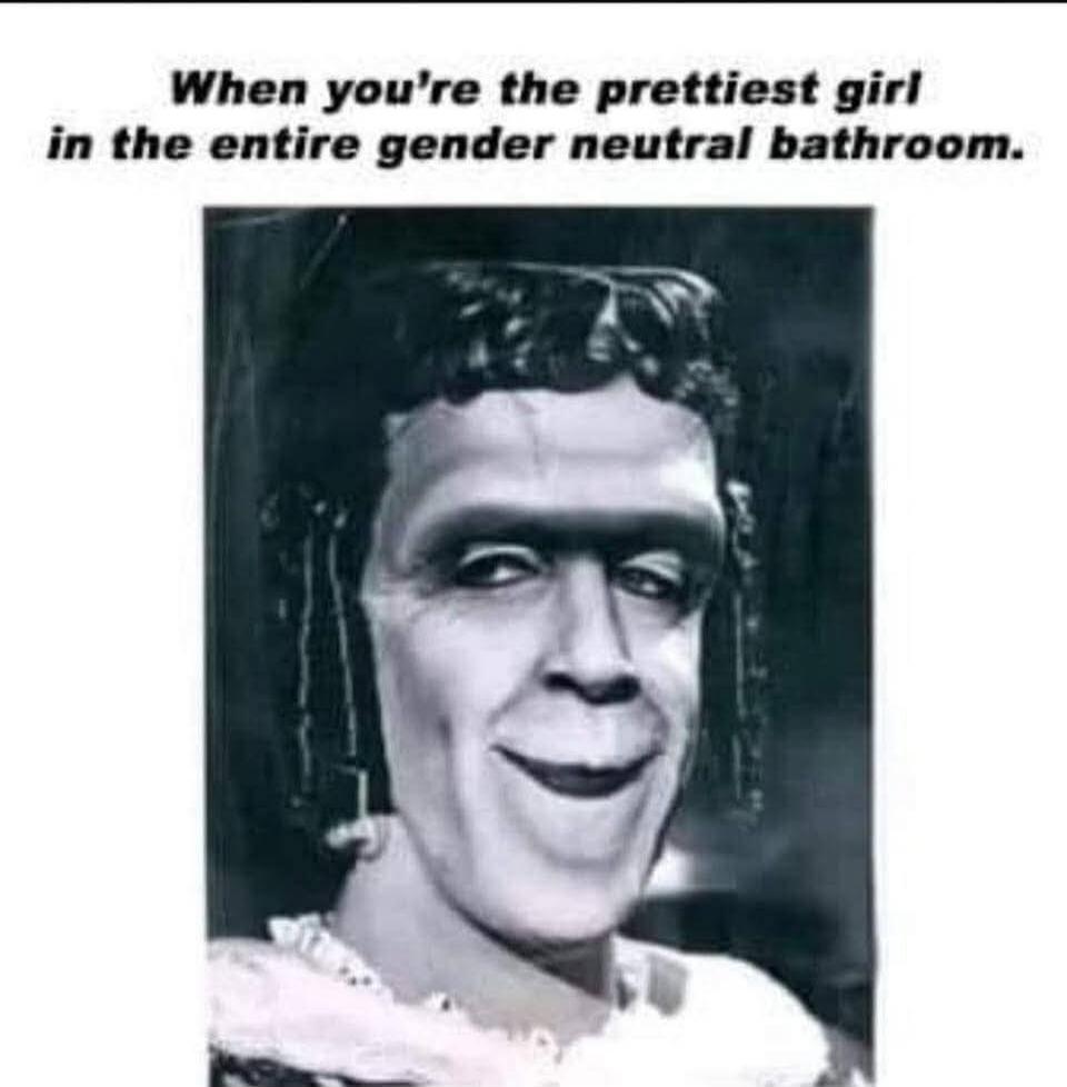 When you're the prettiest girl in the entire gender neutral bathroom.