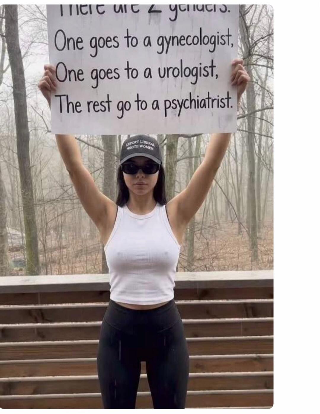 There are 2 genders. One goes to a gynecologist, One goes to a urologist, The rest go to a psychiatrist.