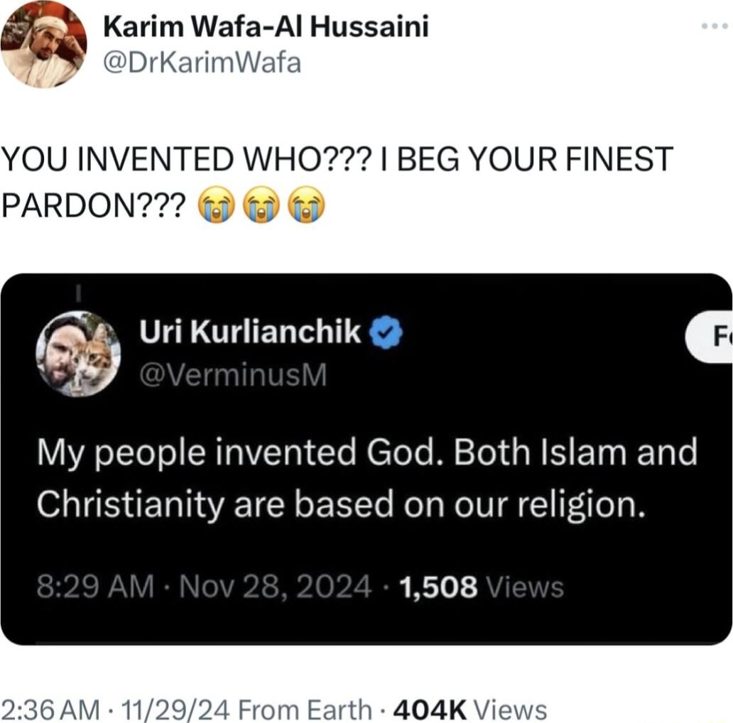 Wafa Al Hussaini fa YOU INVENTED WHO BEG YOUR FINEST PARDON Uri Kurlianchik VYR s LTe o SRR VTatdTe ReTole M Tel N Y ETop ReTale Christianity are based on our religion 1508