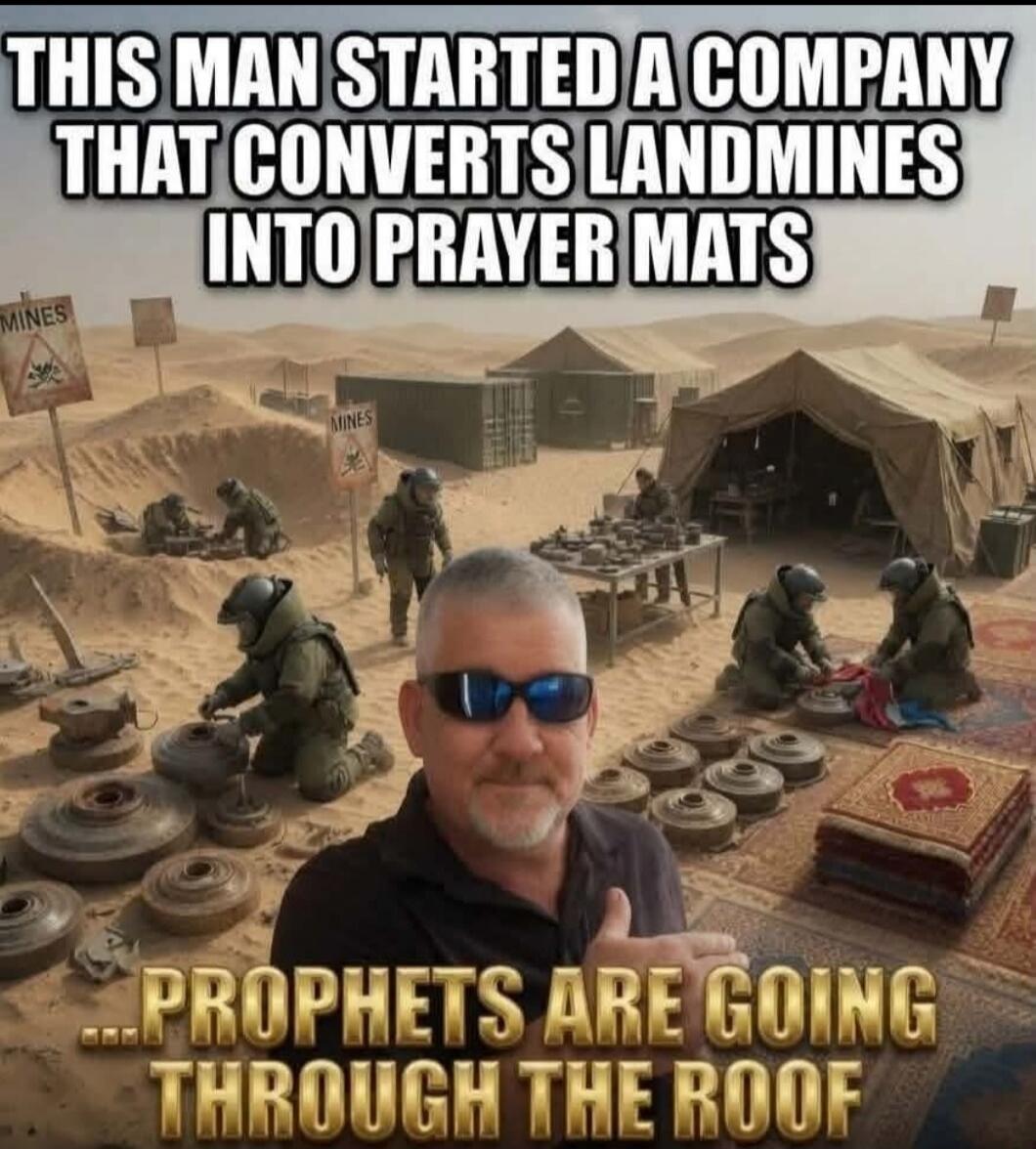 THIS MAN STARTED A COMPANY THAT CONVERTS LANDMINES INTO PRAYER MATS ...PROPHETS ARE GOING THROUGH THE ROOF