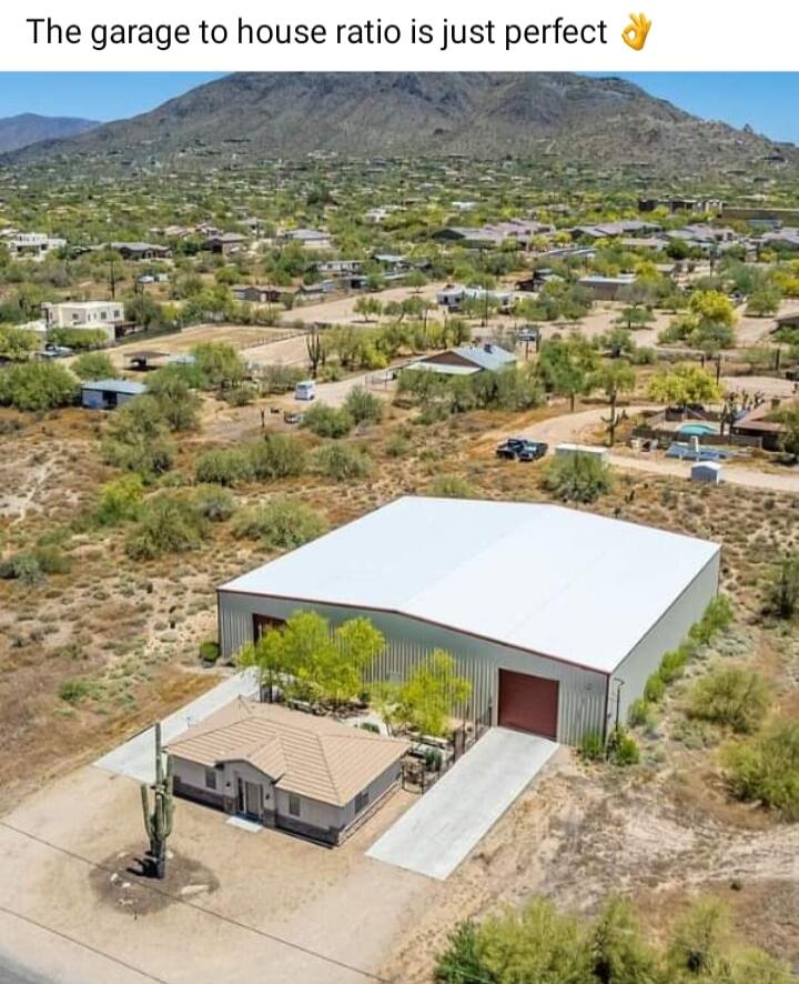 The garage to house ratio is just perfect