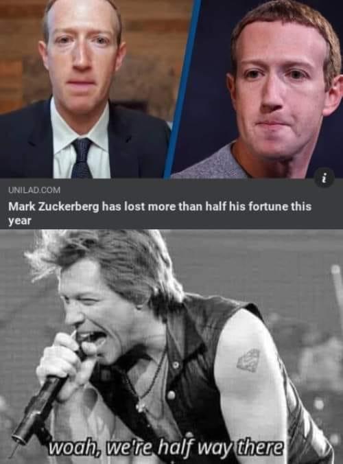 UNILAD COM Mark Zuckerberg has lost more than half his fortune this