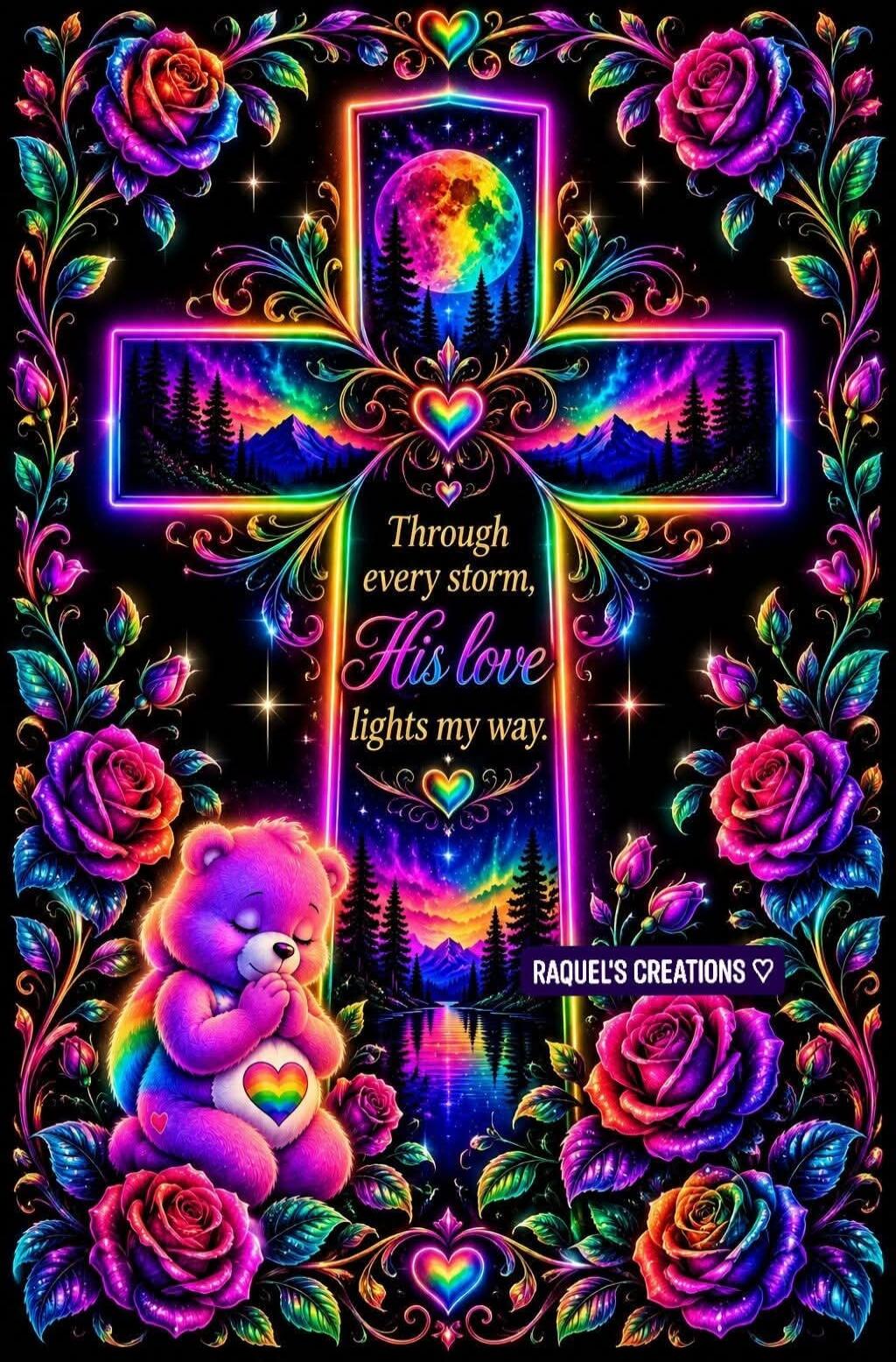 Through every storm, His love lights my way. RAQUEL'S CREATIONS ♡
