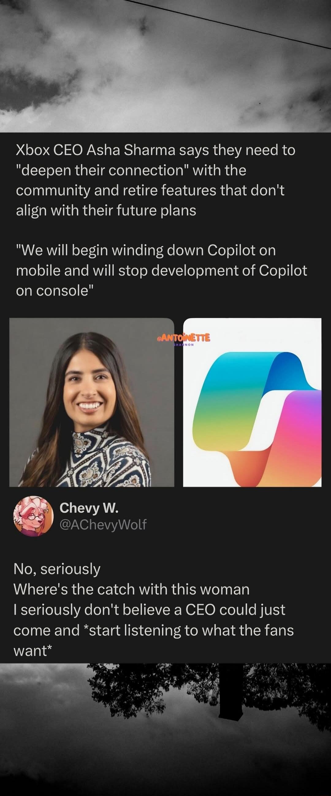 Xbox CEO Asha Sharma says they need to 