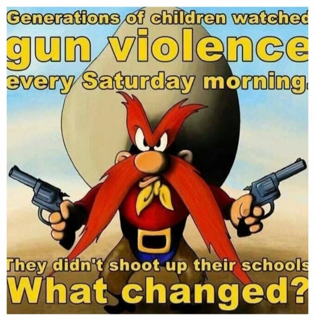 Generations of children watched gun violence every Saturday morning. They didn't shoot up their schools. What changed?