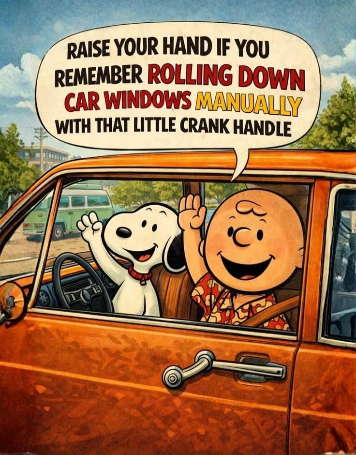 Raise your hand if you remember rolling down car windows manually with that little crank handle.