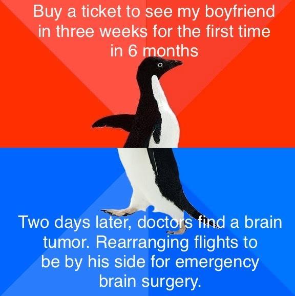 ST0ACH o IR ORSTT N oJo 2 Ta o in three weeks for the first time in 6 months RL R EVAR LT eleits SRilslo K Hol gTly tumor Rearranglng flights to be by his side for emergency brain surgery