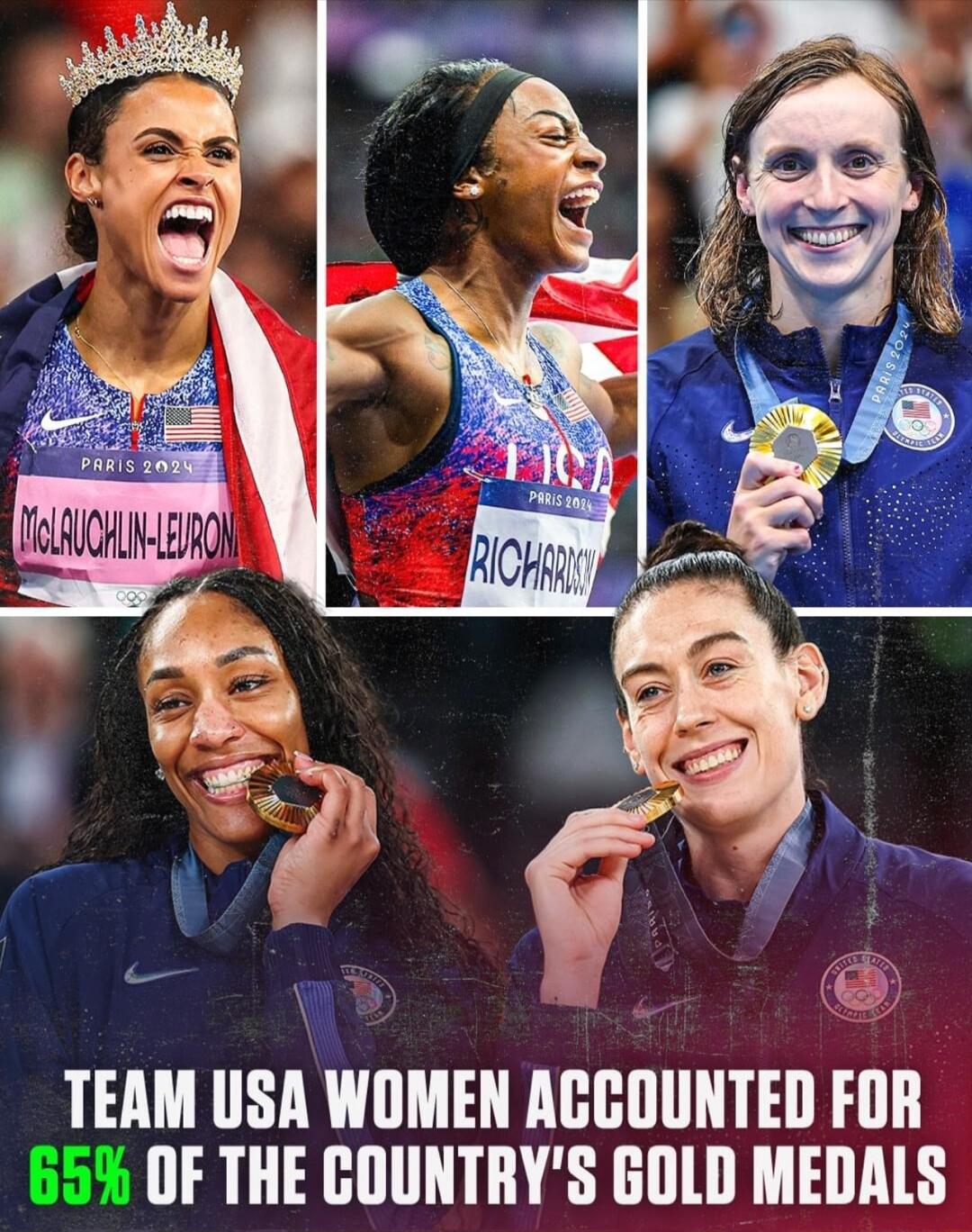 e TEAM USA WOMEN ACCOUNTED FOR 65 OF THE COUNTRYS GOLD MEDALS