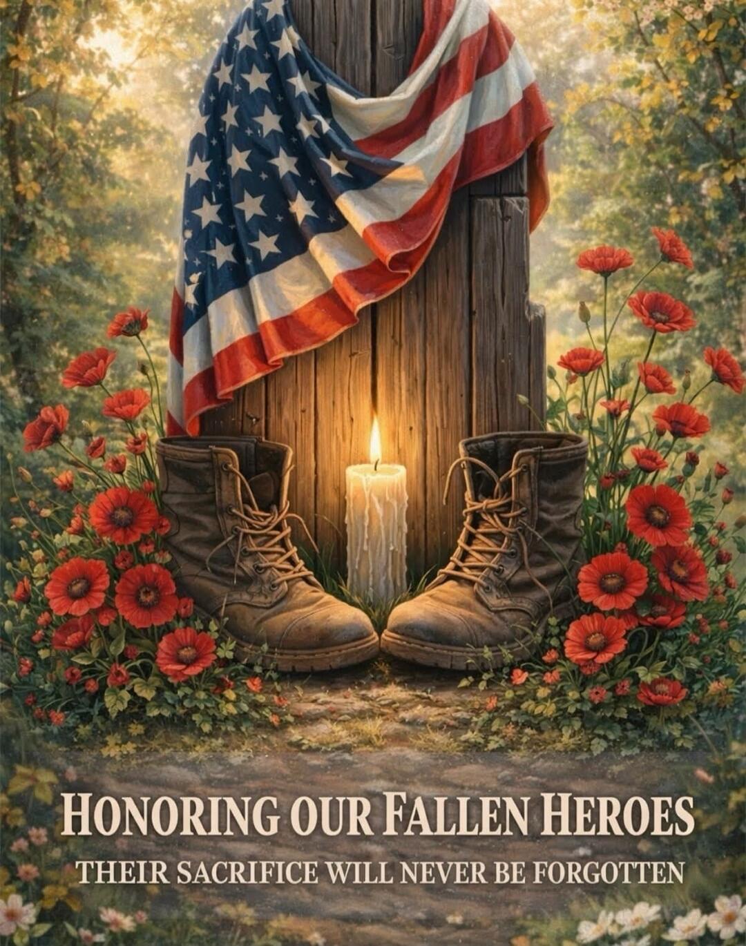 HONORING OUR FALLEN HEROES THEIR SACRIFICE WILL NEVER BE FORGOTTEN