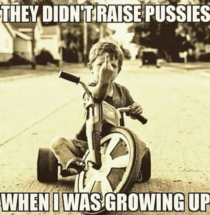 THEY DIDN'T RAISE PUSSIES WHEN I WAS GROWING UP
