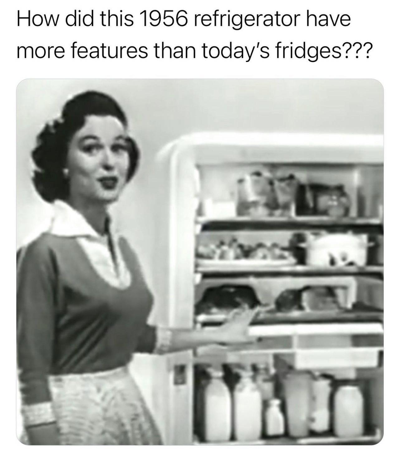 How did this 1956 refrigerator have more features than todays fridges