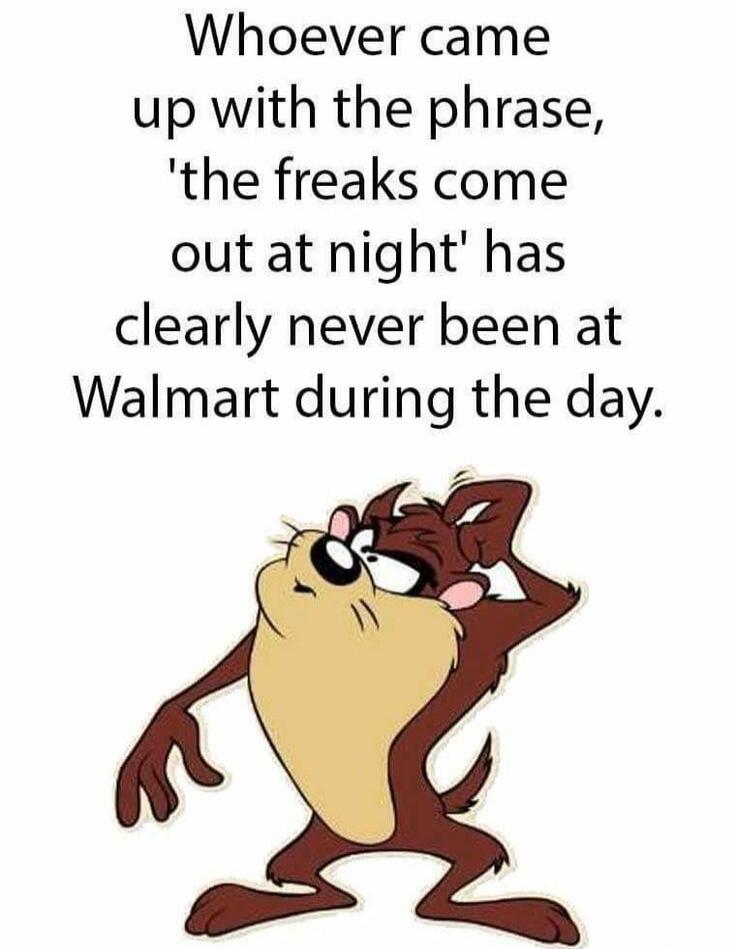 Whoever came up with the phrase, 'the freaks come out at night' has clearly never been at Walmart during the day.