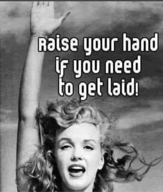 Raise your hand if you need to get laid!