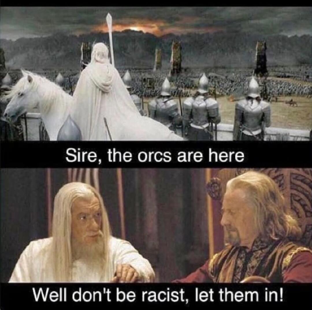 Sire, the orcs are here. Well don't be racist, let them in!