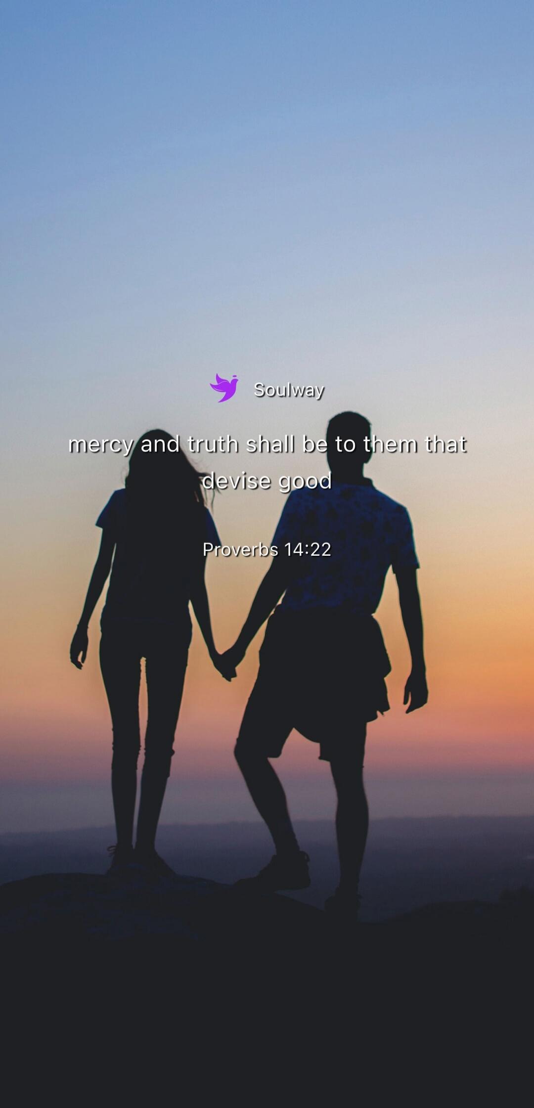 Soulway mercy and truth shall be to them that devise good Proverbs 14:22