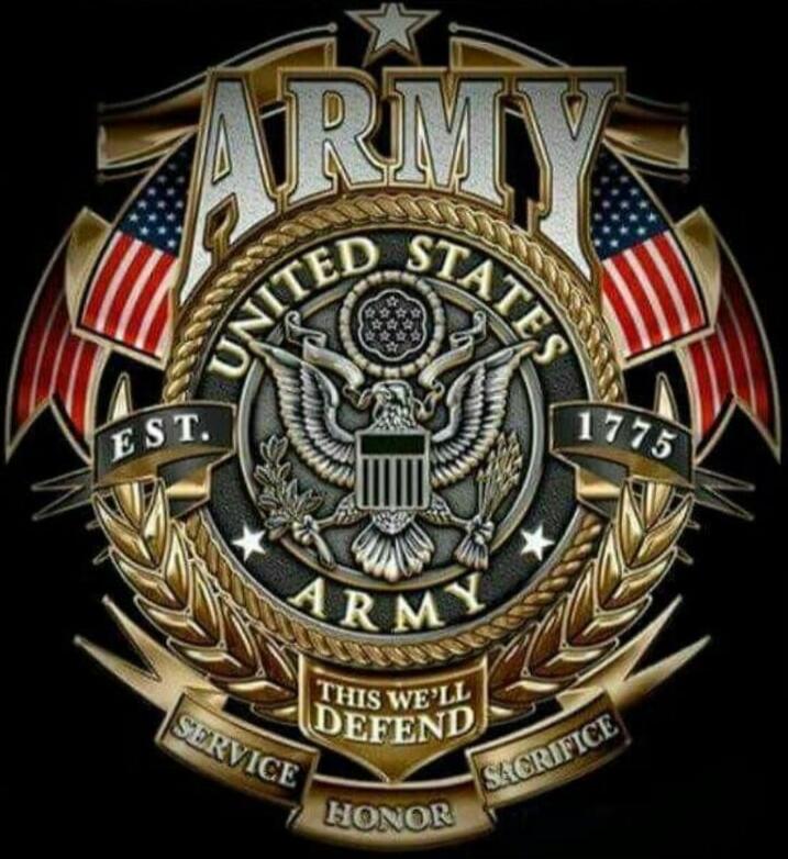 ARMY UNITED STATES ARMY EST. 1775 THIS WE'LL DEFEND SERVICE HONOR SACRIFICE