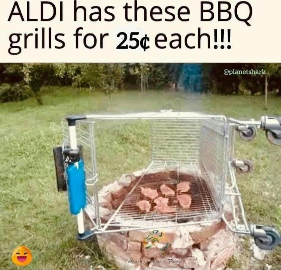 ALDI has these BBQ grills for 25 each