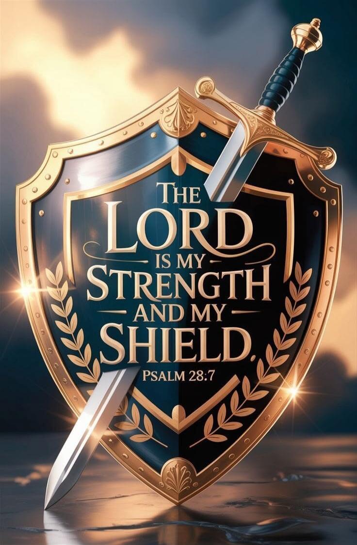 THE LORD IS MY STRENGTH AND MY SHIELD. PSALM 28:7