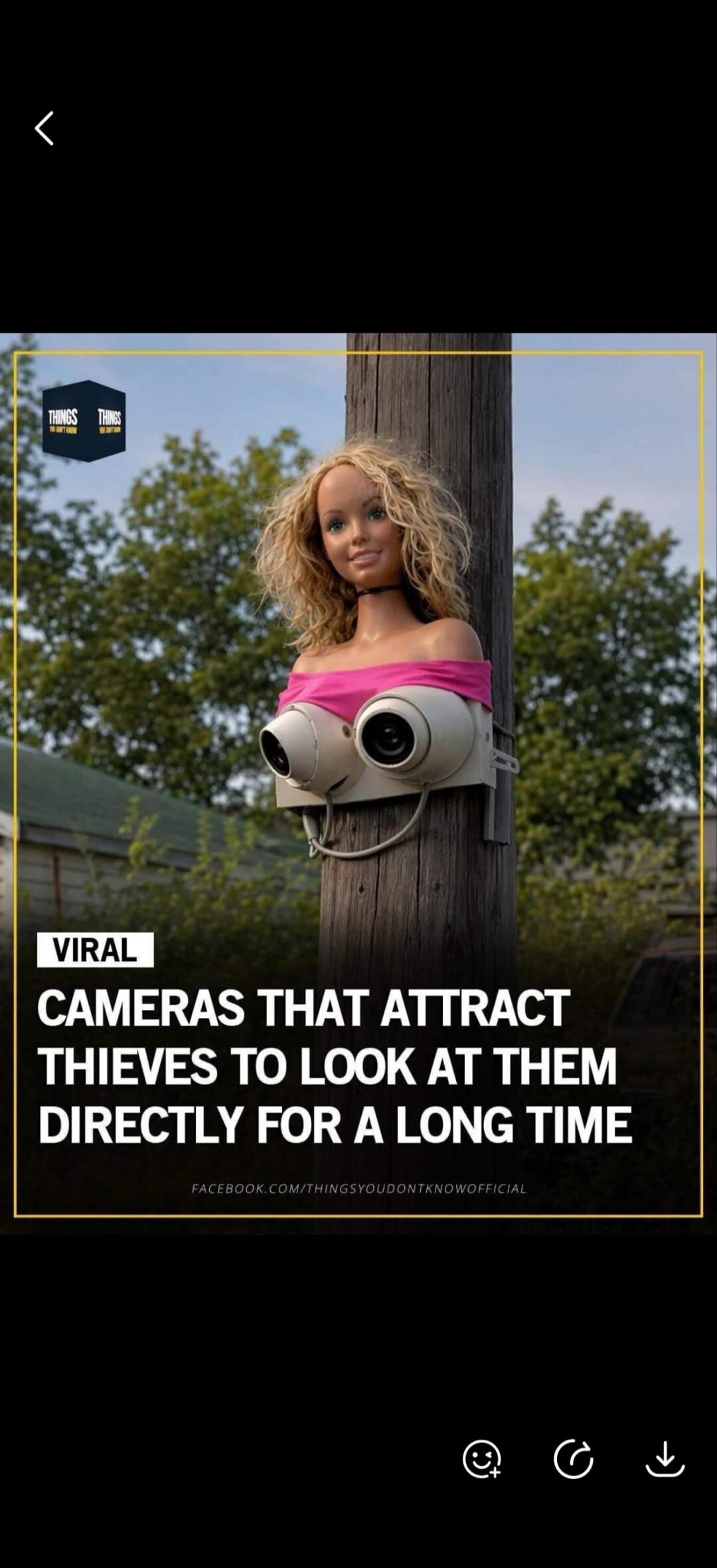 VIRAL CAMERAS THAT ATTRACT THIEVES TO LOOK AT THEM DIRECTLY FOR A LONG TIME THINGS YOU DON'T KNOW FACEBOOK.COM/THINGSYOUDONTKNOWOFFICIAL