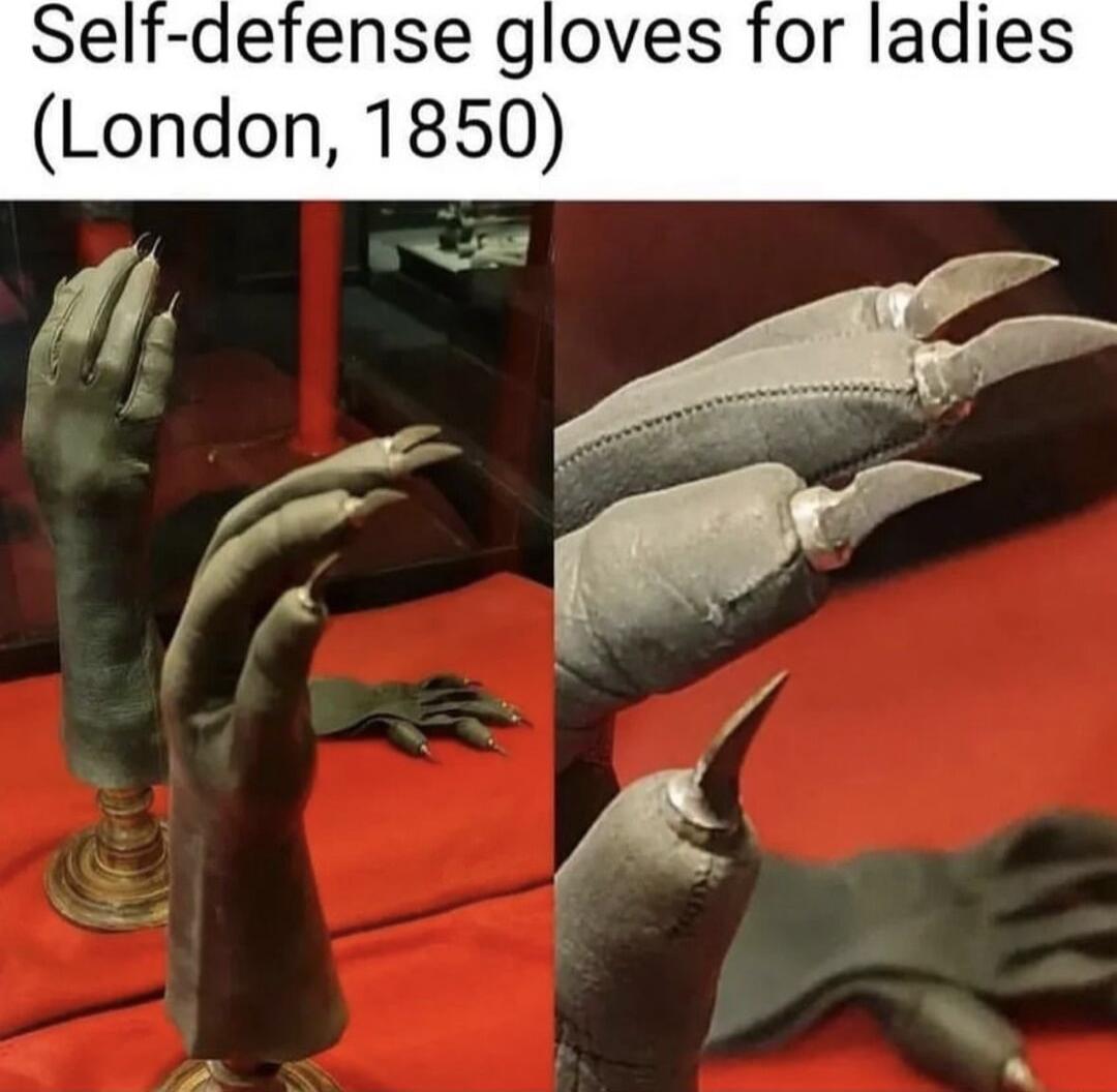 Self defense gloves for ladies London 1850