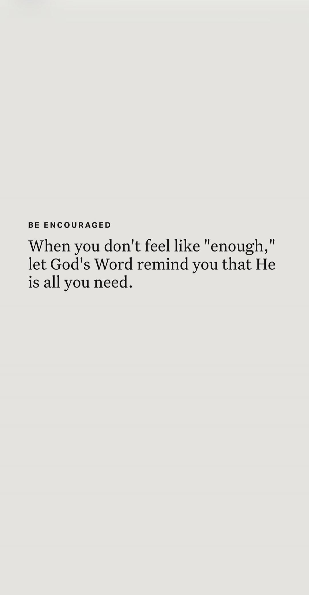 BE ENCOURAGED When you don't feel like 