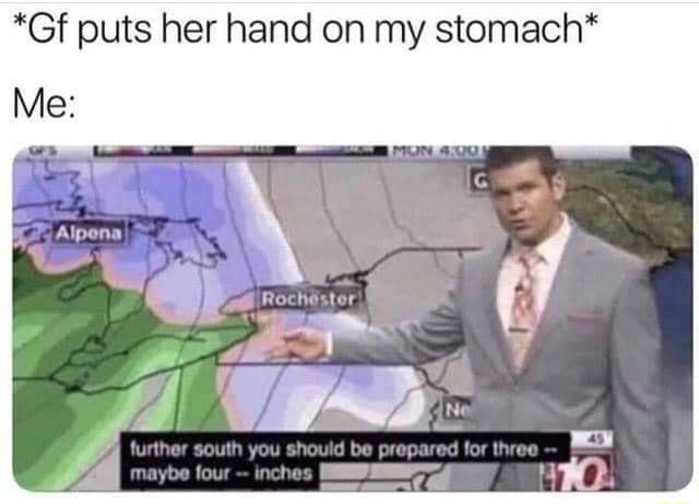 Gf puts her hand on my stomach