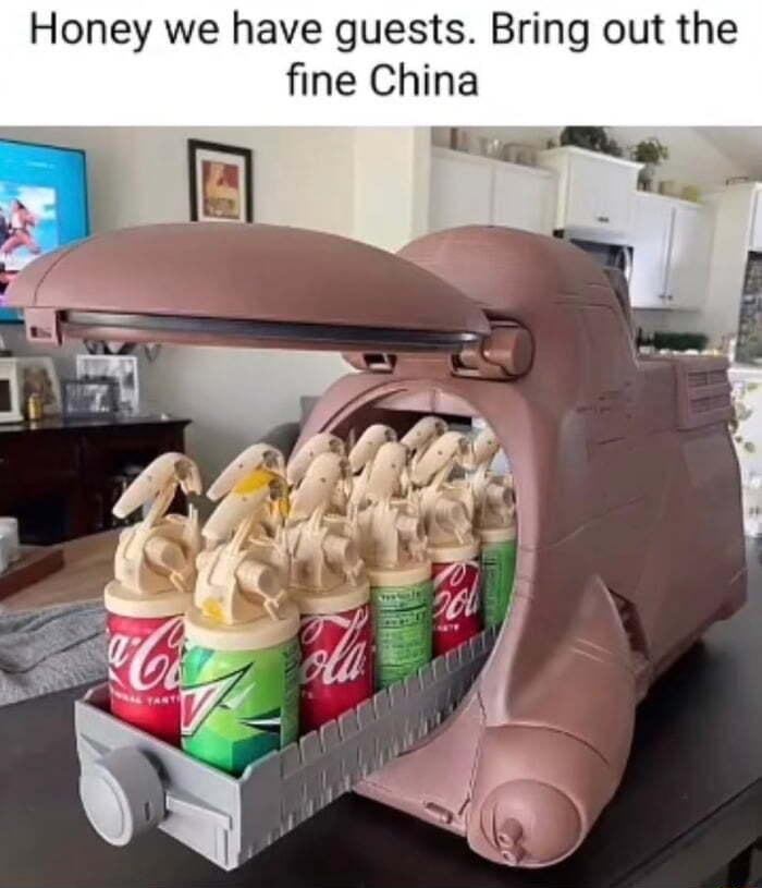 Honey we have guests Bring out the fine China