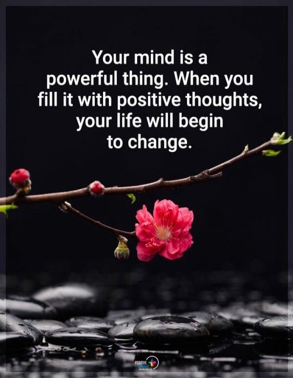 Your mind is a powerful thing. When you fill it with positive thoughts, your life will begin to change.