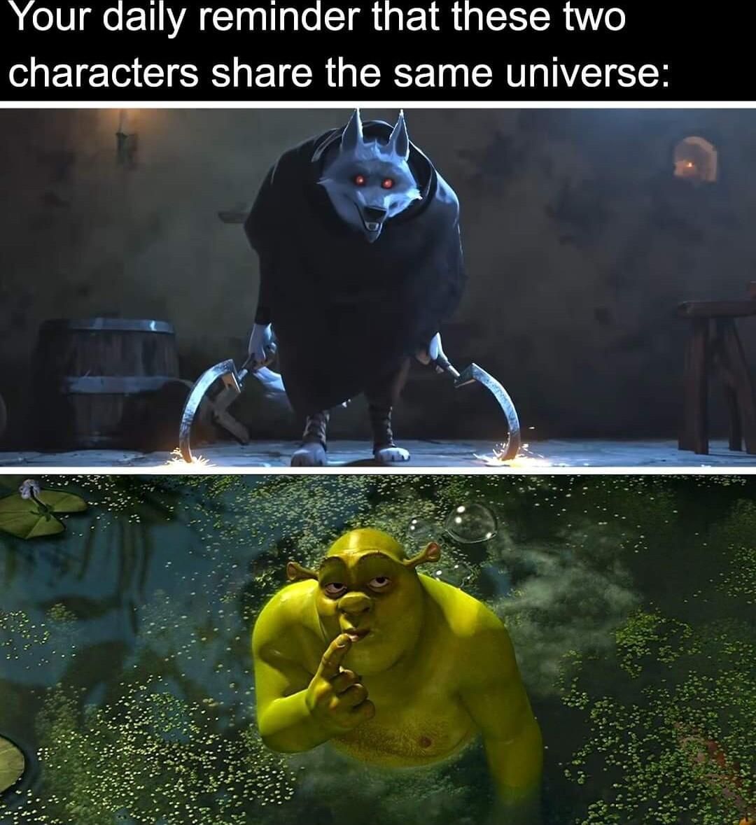 Your daily reminder that these two characters share the same universe