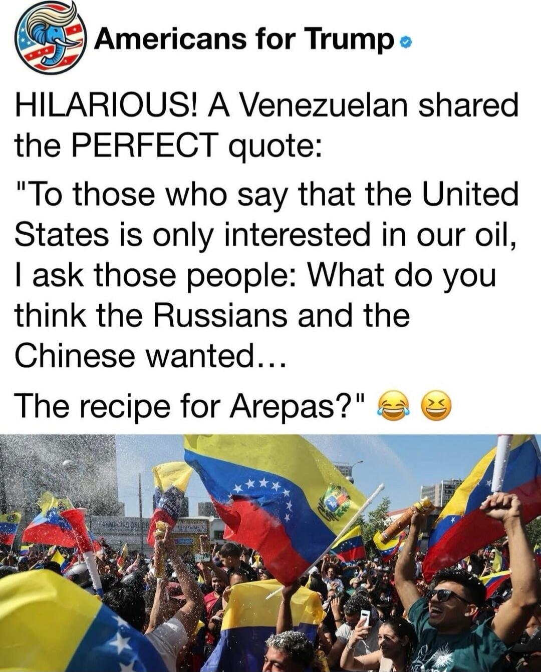 HILARIOUS! A Venezuelan shared the PERFECT quote: 