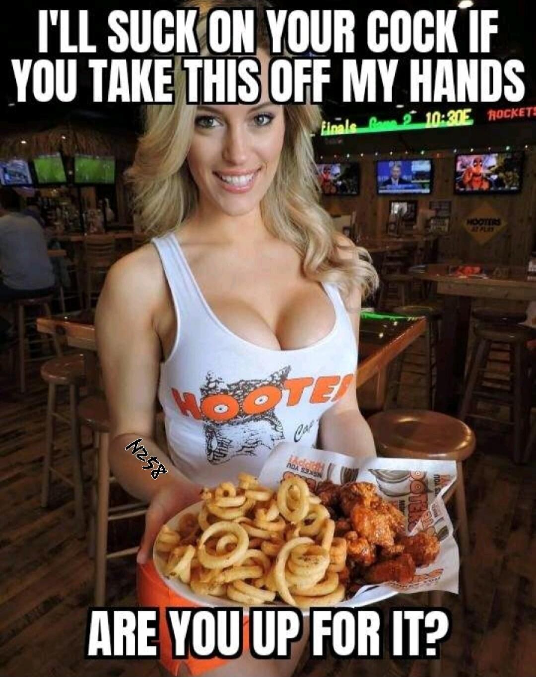 I'LL SUCK ON YOUR COCK IF YOU TAKE THIS OFF MY HANDS ARE YOU UP FOR IT?