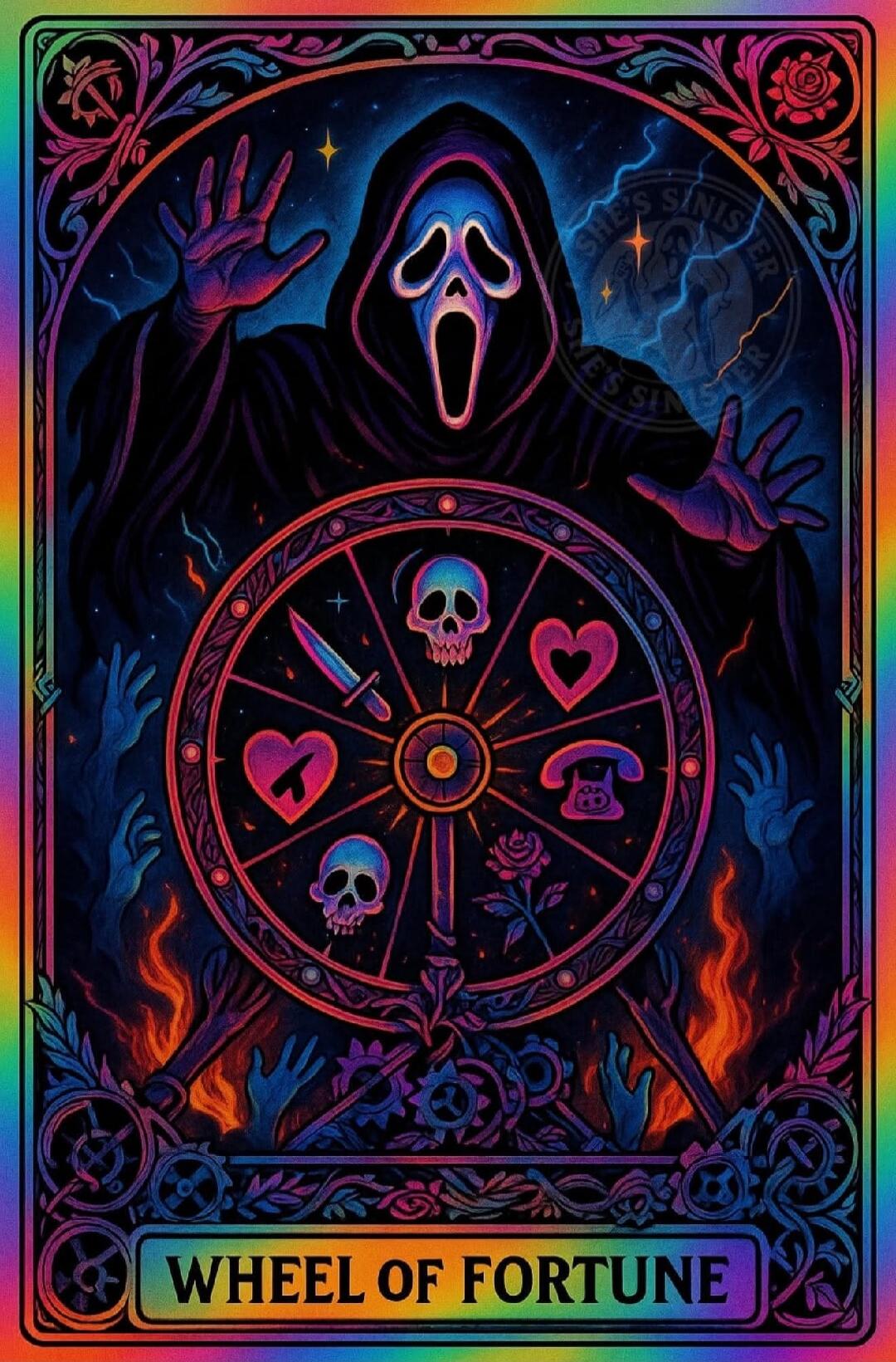 WHEEL OF FORTUNE. SHE'S SINISTER.