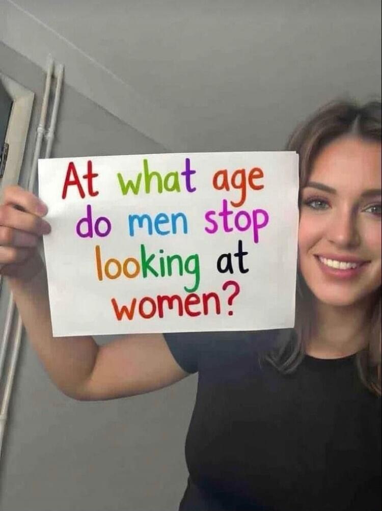 At what age do men stop looking at women?