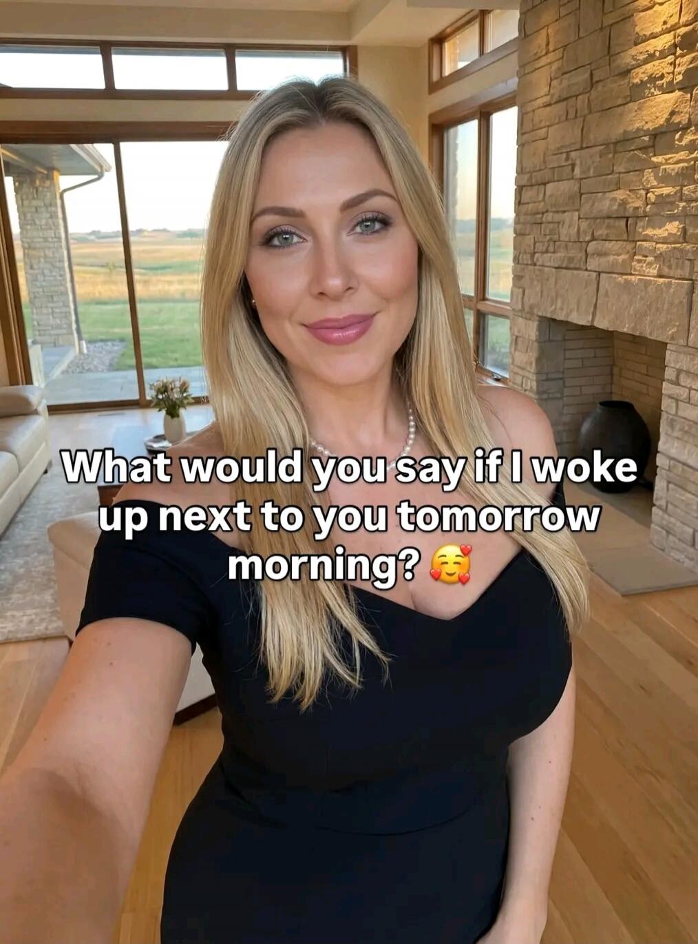 What would you say if I woke up next to you tomorrow morning? 🥰