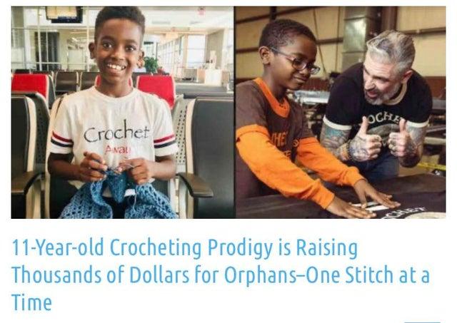 11 Year old Crocheting Prodigy is Raising Thousands of Dollars for Orphans One Stitch at a Time