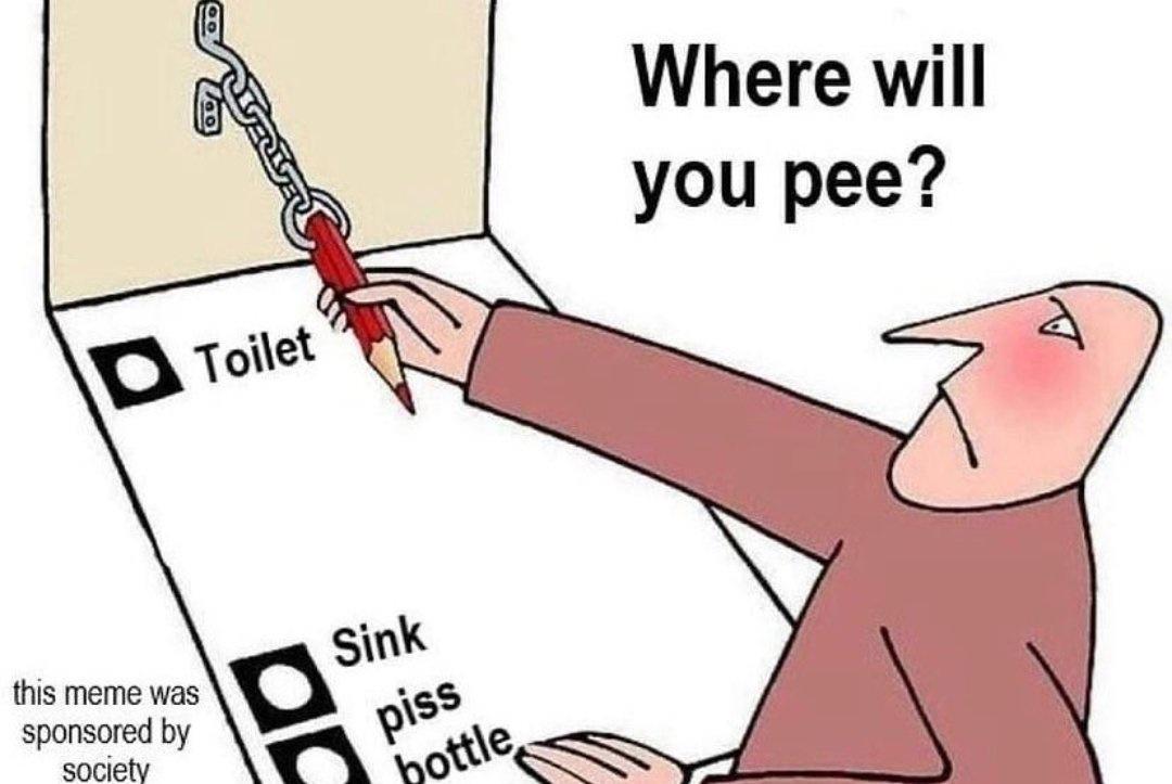 Where will you pee this meme was sponsored by society