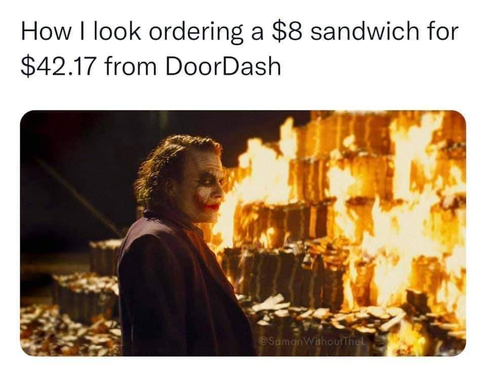 How look ordering a 8 sandwich for 4217 from DoorDash